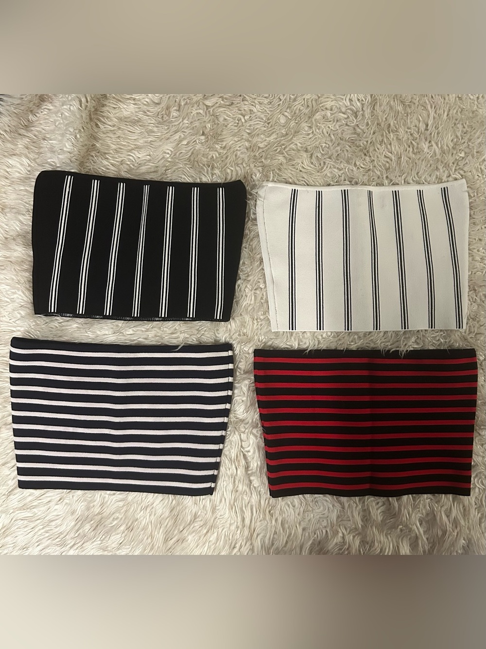 4 Aritzia Babaton Striped Essamba tube tops — Strapless, Bodycon, layering
